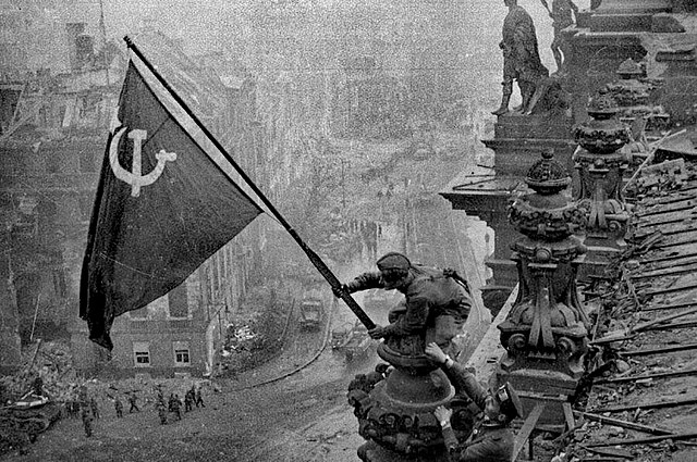Raising A Flag Over The Reichstag